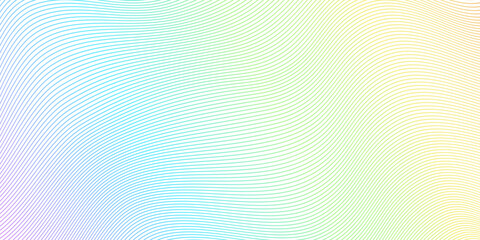 Soft pastel gradient with curved line background. Flowing subtle wavy lines. Gentle smooth texture. Perfect for elegant design, banner, wallpaper, social media, poster, ads, promotion