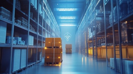 An AI powered system improving logistics management by analyzing warehouse data, shipping routes, and inventory levels to optimize delivery times