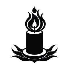 burning candle vector