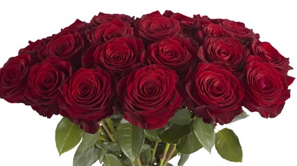 Obraz premium Stunning Bouquet of Deep Red Roses, Romantic Floral Arrangement