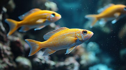 Obraz premium Golden fish in aquarium