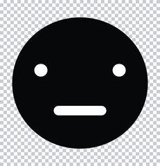 Neutral Face Emoji Icon Set | Minimalist Emotionless Face Symbols | Blank Expression Emoji Collection.