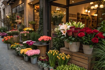  Charming Flower Shop Exterior on a City Street