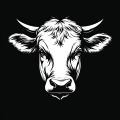 Obraz premium Cow Head Monochrome