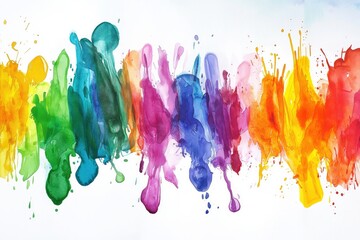 Vibrant abstract watercolor painting with dynamic color spectrum