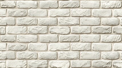 White Brick Wall Texture Seamless Pattern Background