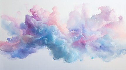 Fototapeta premium Abstract Pastel Clouds: Gentle Blends of Blue, Purple, and Pink Hues Creating a Dreamy, Ethereal Artistic Composition.