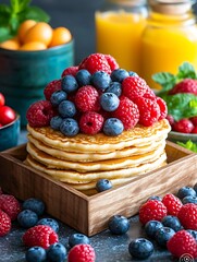 Berry Pancakes Breakfast