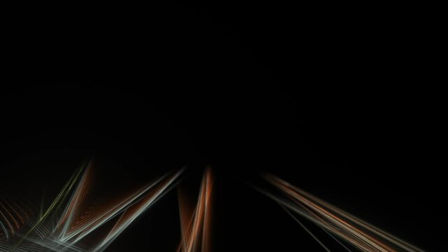 filigrane helle leuchtende Linien, futuristisch, Netzwerk, Hintergrund, digitale Daten, Hintergrund, Technologie, Wissenschaft, EDV, IT, Internet, ruhig, schwarz, gelb, orange