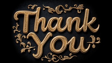 Gold Thank You Message