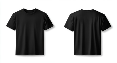 Black T-Shirt Mockup Front & Back