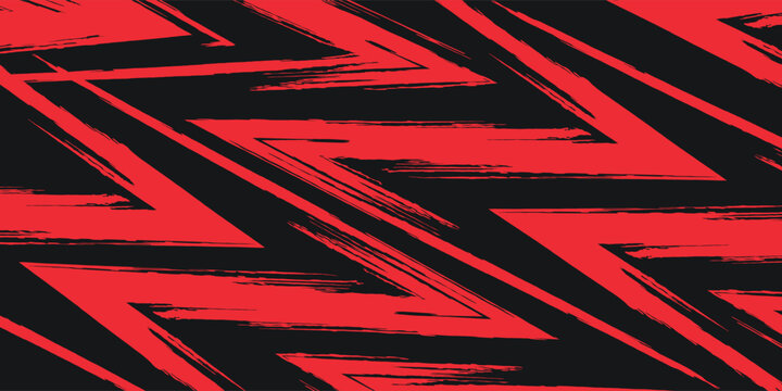 Abstract background with red spikes and zigzag line pattern and some copy space area