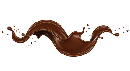 Isolated Chocolate Splash Wave