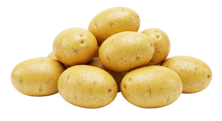 Isolated Pile of Potatoes