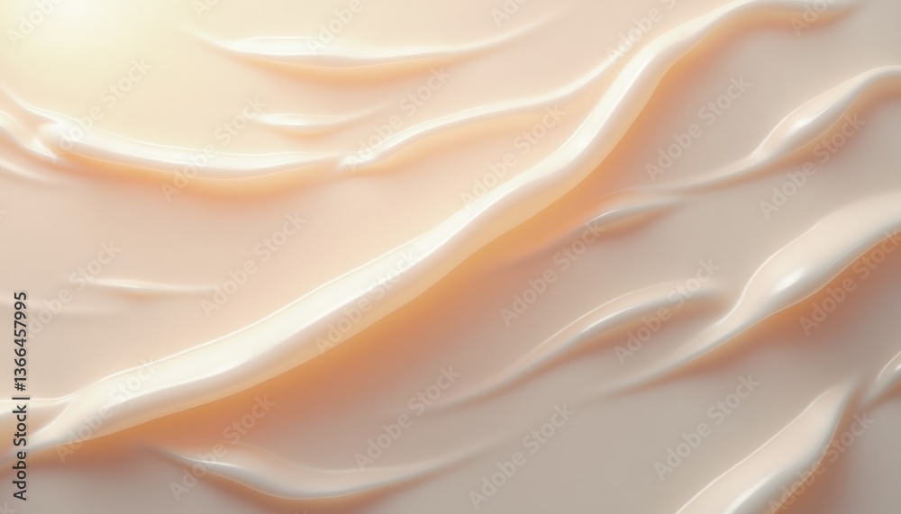 Poster textured cream waves on a soft warm background