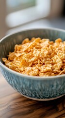 Delicious Crispy Corn Flakes Cereal in Bowl