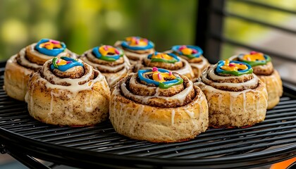 Cinnamon Rolls on Grill