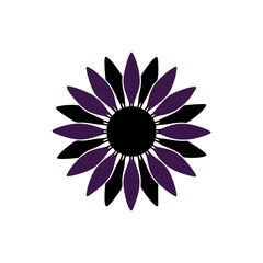  creative details Echinacea Purple Coneflower Icon vector illustration