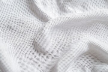 Wrinkled white polo shirt fabric texture