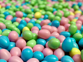 Traditional Easter eggs holiday decoration