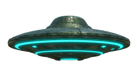 Isolated Metalic Flying Saucer