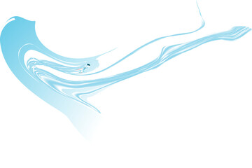 Abstract Light Blue Flowing Forms