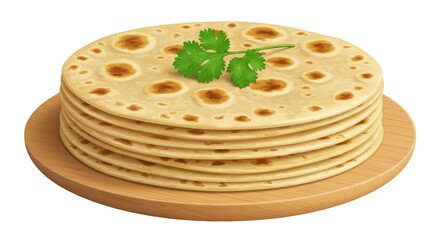 Isolated Stack of Tortillas