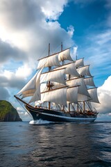 Sailing Ship Ocean Scenery