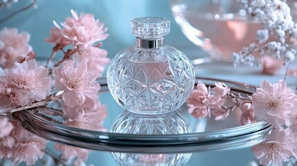 Floral Perfume in Crystal Bottle