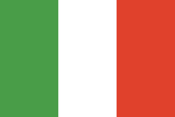 Italy flag. Official colors and proportion. National Italy flag.