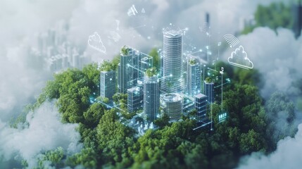 An AI powered system optimizing environmental monitoring by analyzing air quality, pollution levels, and weather patterns to forecast and mitigate environmental risks