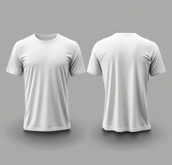 Blank white t-shirt mockup front and back (93)