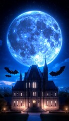 Haunted Mansion Moonlit Night