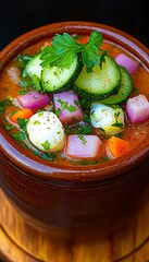 Colorful Soup in Bowl