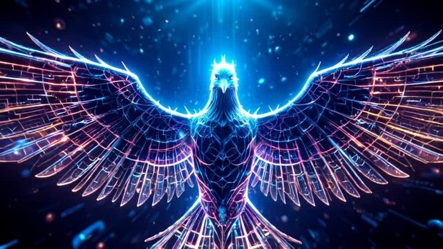 Digital Phoenix: A Symphony of Light and Code