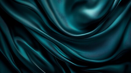 Fototapeta premium Teal Silk Drape Texture.