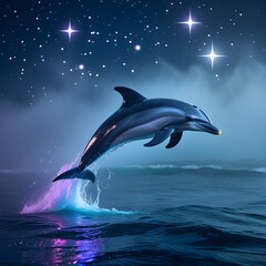 dolphin jumping in water