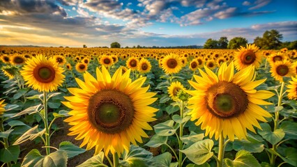 Fototapeta premium sunflower field in the summer