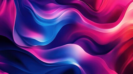 Abstract wavy vibrant colors background, digital art