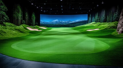 Indoor Golf Simulator: A Realistic Putting Green Experience