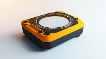 Fototapeta premium A modern electronic device with a yellow and black exterior