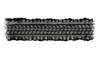 black tire tracks isolated on white background