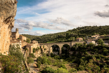 Fototapeta premium View of the bridge leading to the Minerve