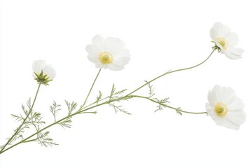 Fototapeta premium Fresh chamomile flowers isolated on a white background
