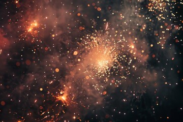 Obraz premium Spectacular Fireworks Display Lighting Up the Night Sky