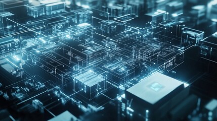 An AI powered system optimizing warehouse management by analyzing inventory levels, order history, and stock movement to automate restocking and improve supply chain efficiency