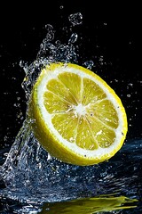 Lemon Splash in Water