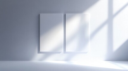Fototapeta premium Blank Canvas Art Display in Modern Interior