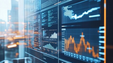 Obraz premium An AI powered system revolutionizing financial markets by analyzing investment trends, risk management strategies, and real-time market fluctuations for optimized trading decisions