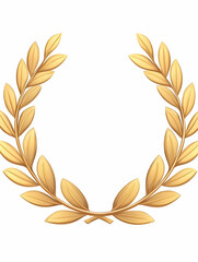 Golden laurel wreath, classic victory symbol